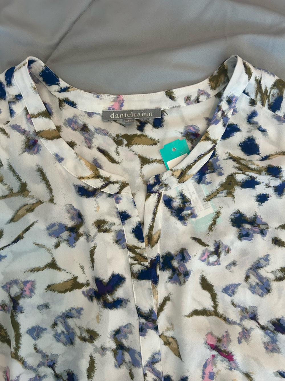 White Floral Print Blouse
